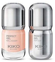 Kup Zestaw - Kiko Milano Perfect Gel Duo (nail/polish/10ml + top/coat/10ml)