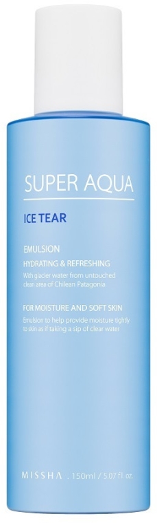 Nawilżająca emulsja do twarzy z wodą z lodowca - Missha Super Aqua Ice Tear Emulsion — Zdjęcie N1