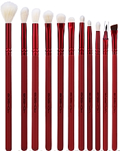 Zestaw pędzli do makijażu, 11 szt. - Eigshow Beauty Jade Series Red Agate Eye Brush Set  — Zdjęcie N3