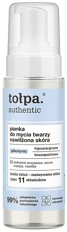 Oczyszczająca pianka do twarzy - Tolpa Authentic — Zdjęcie N1