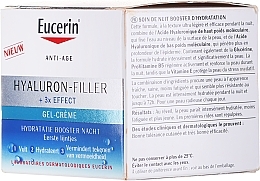 PRZECENA! Żel na noc krem do twarzy - Eucerin Hyaluron-Filler + 3x Effect Night Gel-Cream Hydration Boost * — Zdjęcie N2