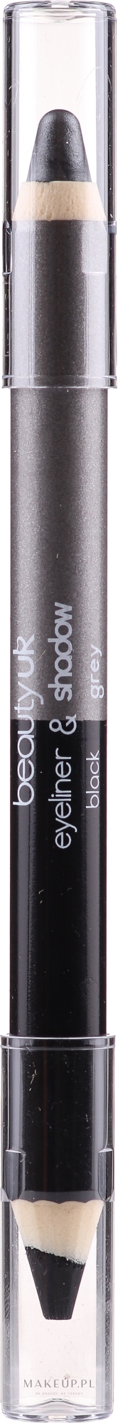 Cień do powiek i eyeliner w kredce - Beauty UK Jumbo Eyeliner & Eyeshadow Pencil — Zdjęcie Black/Grey
