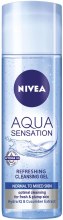 Kup Żel do mycia twarzy do cery normalnej i mieszanej - NIVEA Aqua Sensation Hydra IQ & Cucumber Extract Refreshing Cleansing Gel