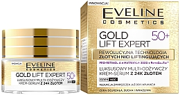 Kup Luksusowy multiodżywczy krem-serum z 24k złotem na dzień i na noc 50+ - Eveline Cosmetics Gold Lift Expert