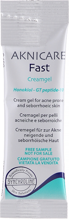 Krem żelowy do skóry skłonnej do łojotoku i trądziku - Synchroline Aknicare Fast Cream Gel (próbka) — Zdjęcie N1