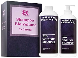 Kup Zestaw - Brazil Keratin Bio Volume Shampoo Set (h/shampoo/550mlx2)