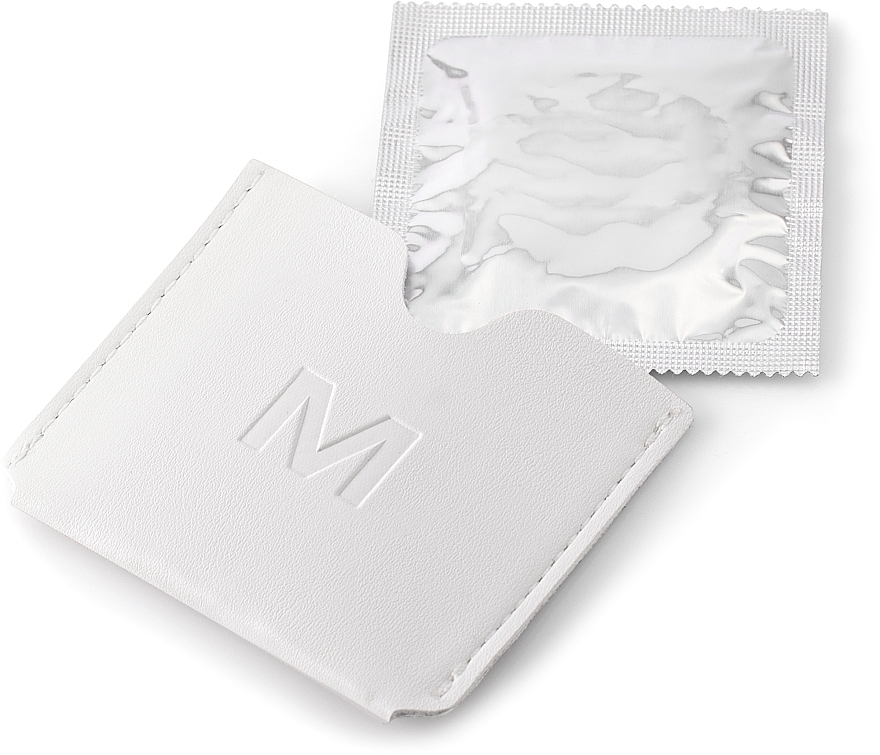 Futerał na prezerwatywę, biały “Classic” - MAKEUP Condom Holder Pu Leather White — Zdjęcie N2