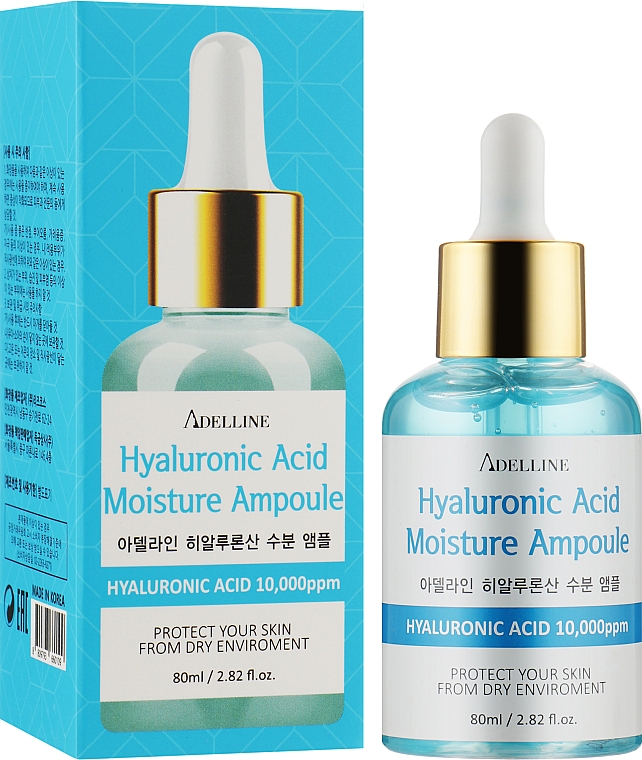 Nawilżająca ampułka-serum do twarzy z kwasem hialuronowym - Adelline Hyaluronic Acid Moisture Ampoule — Zdjęcie N2