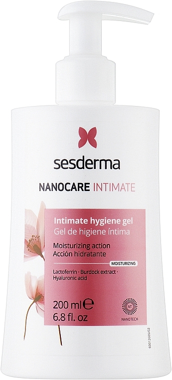 Nawilżający płyn do higieny intymnej - SesDerma Laboratories Nanocare Intimate Hygiene Gel — Zdjęcie N1