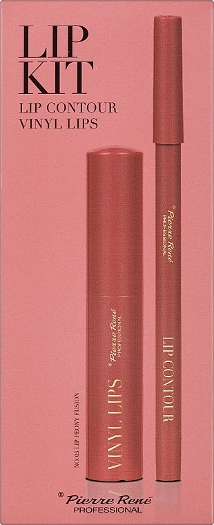 Zestaw do makijażu ust - Pierre Rene Lip Kit (lip/pencil/1.4g + lipstick/8ml) — Zdjęcie N1