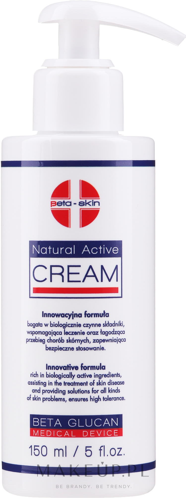 Aktywny krem łagodzący przebieg chorób skórnych - Beta-Skin Natural Active Cream — Zdjęcie 150 ml