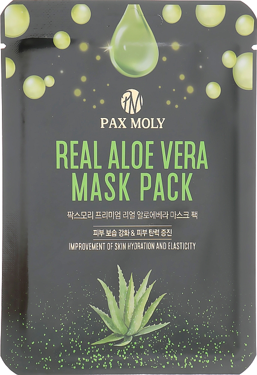 Maseczka do twarzy z ekstraktem z aloesu - Pax Moly Real Aloe Vera Mask Pack — Zdjęcie N1