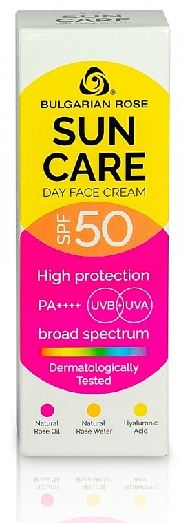 Krem do twarzy na dzień z ochroną SPF 50 - Bulgarian Rose Sun Care Day Face Cream SPF 50 — Zdjęcie N2