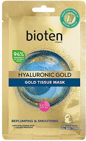 Maska w płachcie do twarzy - Hyaluronic Gold Tissue Mask — Zdjęcie N1