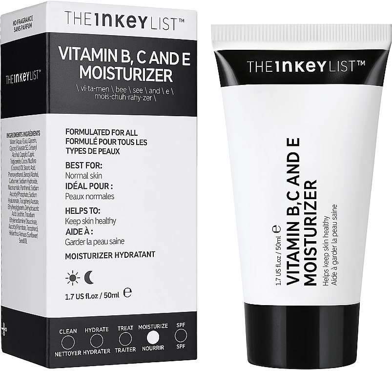 Krem nawilżający do twarzy z witaminami B, C i E - The Inkey List Vitamin B, C and E Moisturizer — Zdjęcie N2