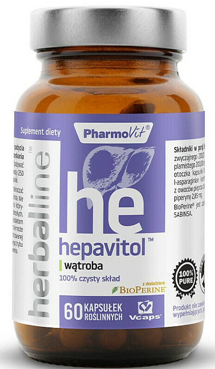 Suplement diety Hepavitol, 60szt - Pharmovit Herballine  — Zdjęcie N1