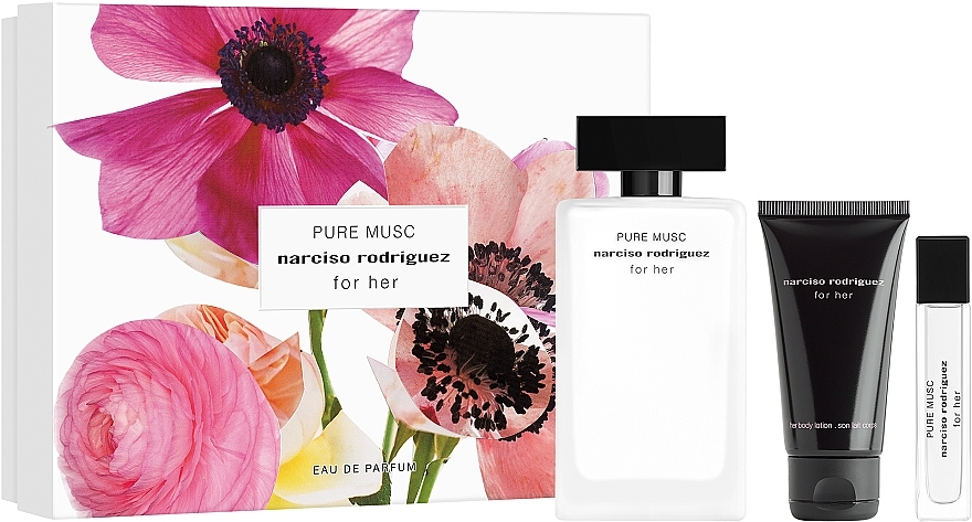 Narciso Rodriguez For Her Pure Musc - Zestaw (edp/100ml + edp/mini/10ml + b/lot/50ml)  — Zdjęcie N1