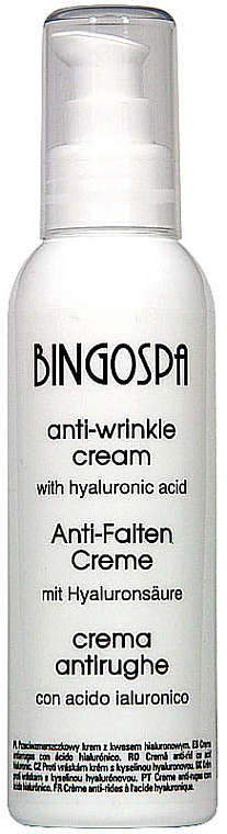 Przeciwzmarszczkowy krem z kwasem hialuronowym - BingoSpa Anti-Wrinkle Cream With Hyaluronic Acid — Zdjęcie N1