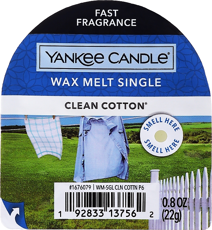 Wosk zapachowy - Yankee Candle Clean Cotton Tarts Wax Melts
