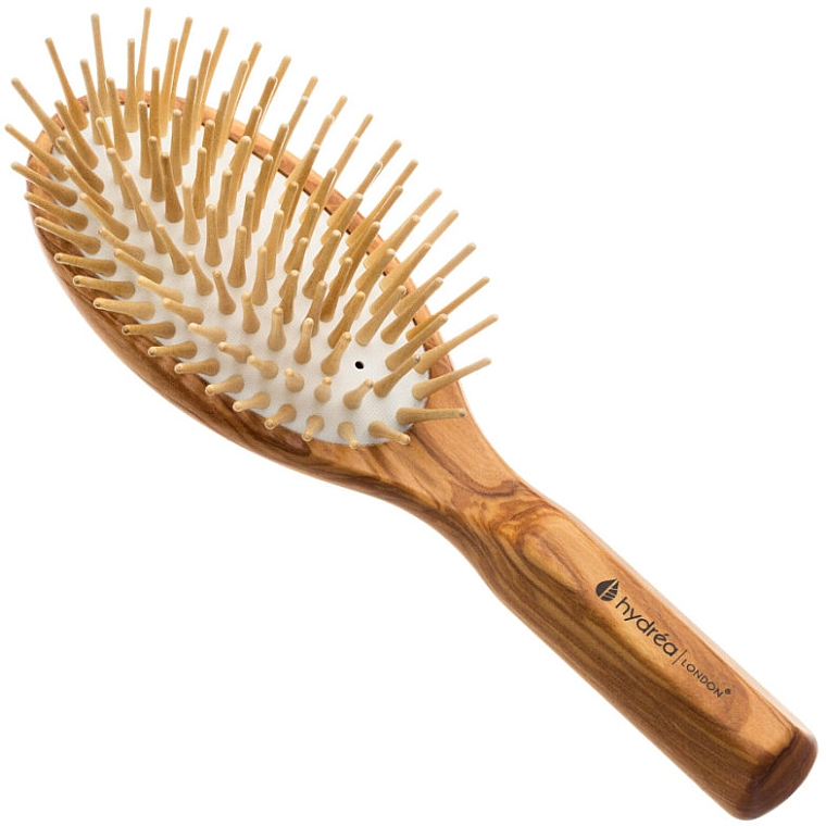 Antystatyczna szczotka do włosów z drewna oliwkowego bardzo długie zęby - Hydrea London Olive Wood Anti-Static Hair Brush Extra Long Pins — Zdjęcie N1