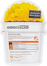 Kup PRZECENA! Odżywcza maska ​​w płachcie z ekstraktem z miodu do suchej i wrażliwej skóry - EssenHerb Canola Honey Mask *