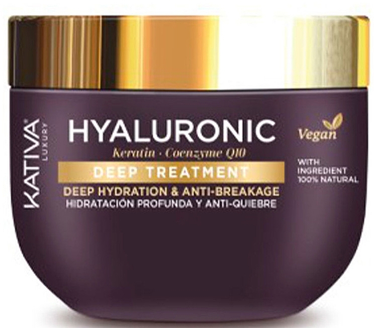 Maska do włosów - Kativa Hyaluronic Keratin & Coenzyme Q10 Deep Treatment — Zdjęcie N1