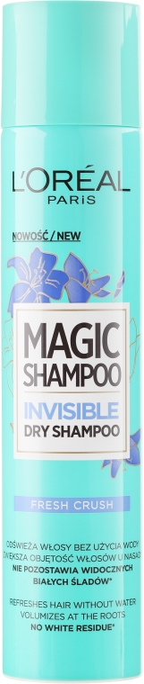 Suchy szampon do włosów - L'Oreal Paris Magic Shampoo Invisible Dry Shampoo Fresh Crush