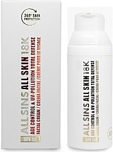 Kup Tonujący krem do twarzy dla mężczyzn - All Sins 18k All Skin Age Control & UV Polution Total Defense Facial Cream SPF50