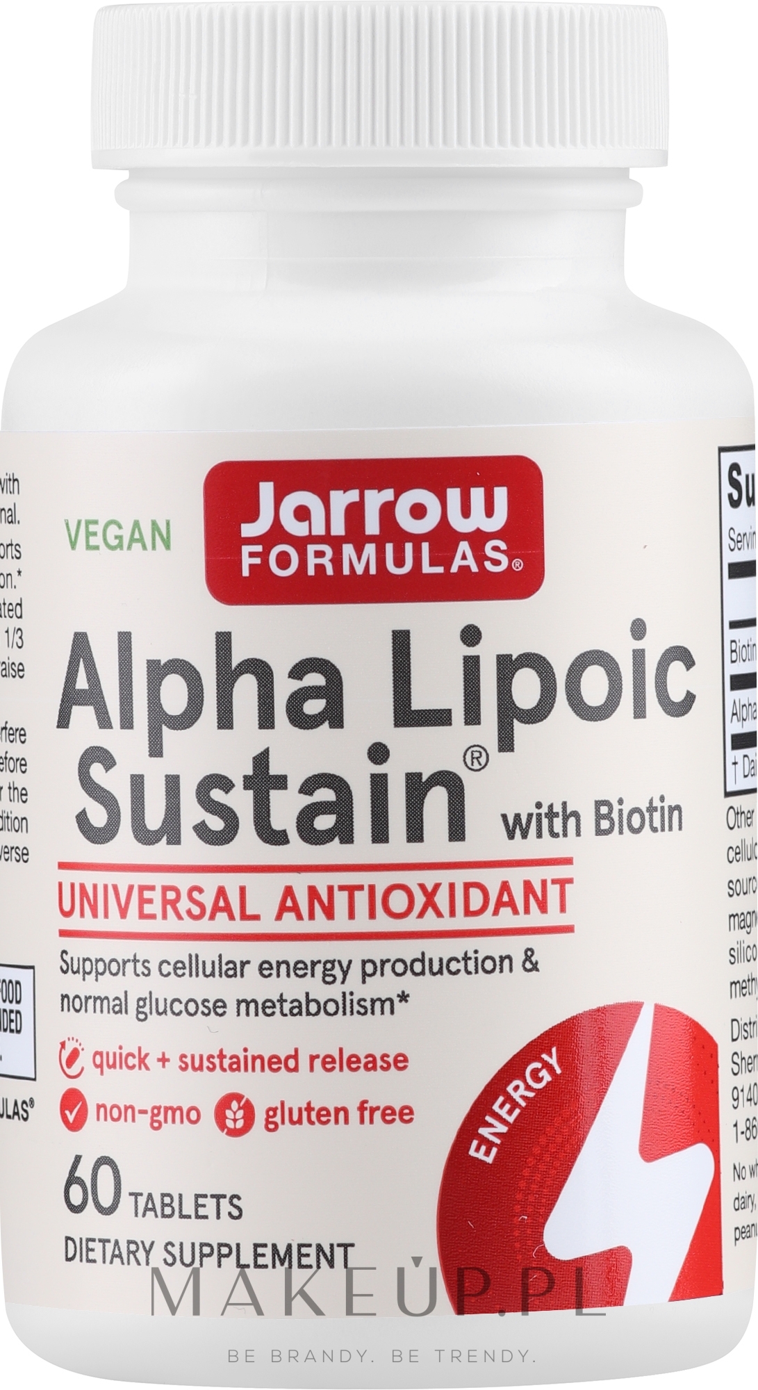 Suplementy odżywcze - Jarrow Formulas Alpha Lipoic Sustain with Biotin 300 mg — Zdjęcie 60 szt.