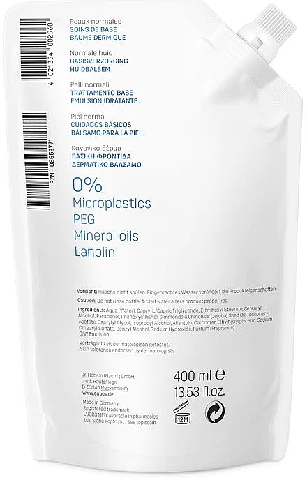 Balsam do pielęgnacji skóry normalnej - Eubos Med Basic Skin Care Dermal Balsam Refill (wymienny wkład) — Zdjęcie N2