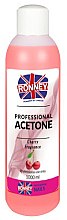 Acetonowy zmywacz do paznokci Wiśnia - Ronney Professional Acetone Cherry — Zdjęcie N2