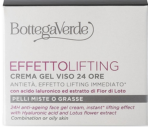 Żel-krem przeciwstarzeniowy do skóry mieszanej i tłustej - Bottega Verde Lifting Effect Anti-Ageing Face Gel Cream — Zdjęcie N2