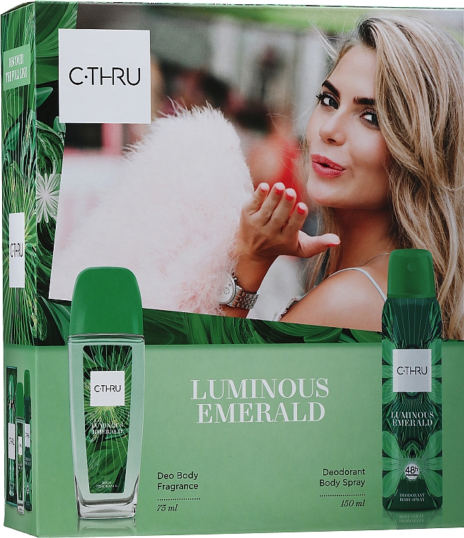 C-Thru Luminous Emerald - Zestaw upominkowy dla kobiet (edt/75 ml + deo/150ml) — Zdjęcie N1