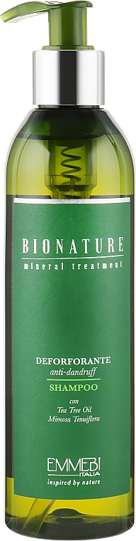 Szampon przeciwłupieżowy z olejkiem z drzewa herbacianego - Emmebi Italia BioNatural Mineral Treatment Anti-Dandruff Shampoo — Zdjęcie N1