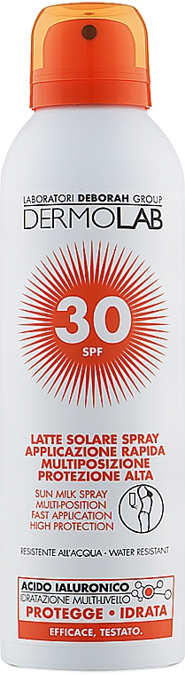 Mleczko w sprayu do opalania SPF 30 - Deborah Dermolab Sun Milk Spray SPF30 — Zdjęcie N1