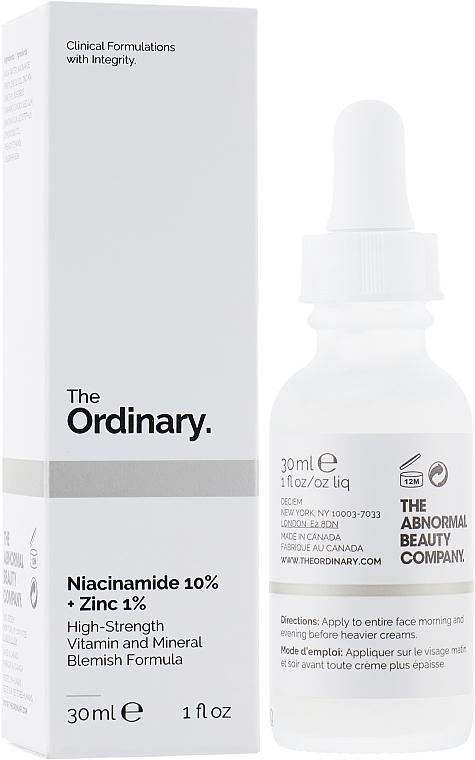 Serum z witaminą B3 i cynkiem - The Ordinary Niacinamide 10% + Zinc PCA 1%