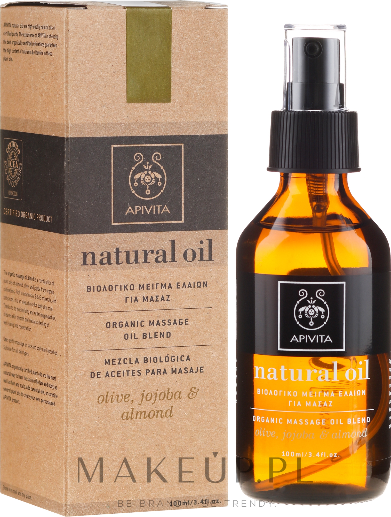 Naturalny olejek do ciała - Apivita Organic oil blend — Zdjęcie 100 ml