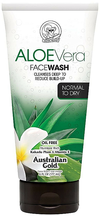 Żel do mycia twarzy dla cery normalnej i suchej z ekstraktem z aloesu - Australian Gold Aloe Vera Face Wash — Zdjęcie N1