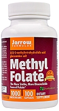 Metylofolan w kapsułkach - Jarrow Formulas Methyl Folate, 1000 mcg — Zdjęcie N1