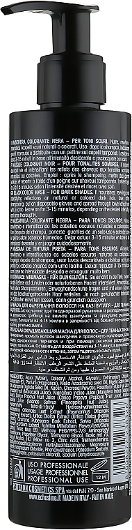 Maska z węglem aktywnym do ciemnych włosów - Echosline Karbon 9 Charcoal Color Mask Black — Zdjęcie N2