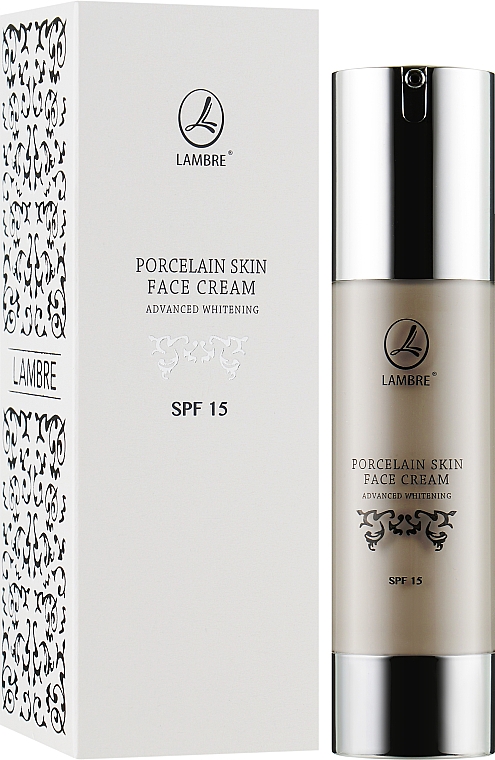 Krem do wybielania i rozjaśniania skóry twarzy - Lambre Porcelain Skin Face Cream SPF 15 — Zdjęcie N2