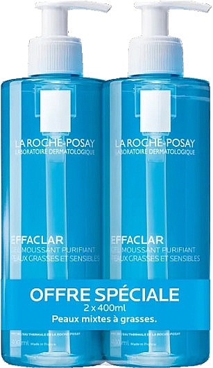 Zestaw - La Roche-Posay Effaclar Purifying Foaming Gel (foam/gel/2x400ml) — Zdjęcie N1