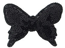 Spinka do włosów Motyl z cekinami, czarny, d-320 - Dini Hand Made — Zdjęcie N2