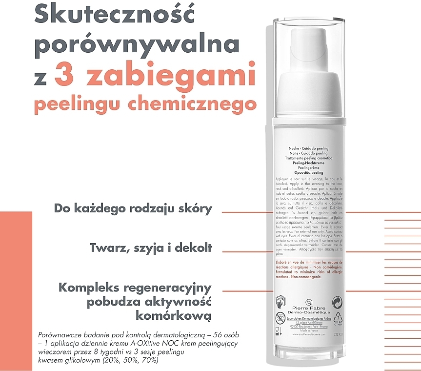 Rozświetlający peeling w kremie do twarzy na noc - Avene A-Oxitive Night Peeling Cream — Zdjęcie N4