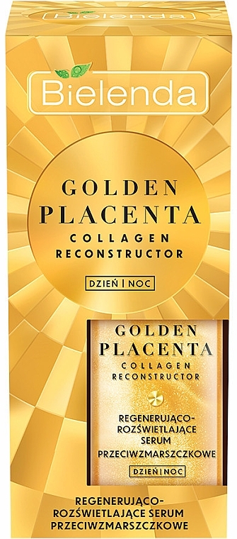 PRZECENA! Regenerująco-rozświetlające serum przeciwzmarszczkowe do twarzy - Bielenda Golden Placenta Collagen Reconstructor * — Zdjęcie N3