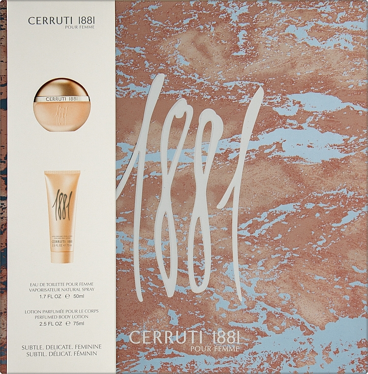 Cerruti 1881 Pour Femme - Zestaw (edt 50 ml + sh/gel 75 ml) — Zdjęcie N1