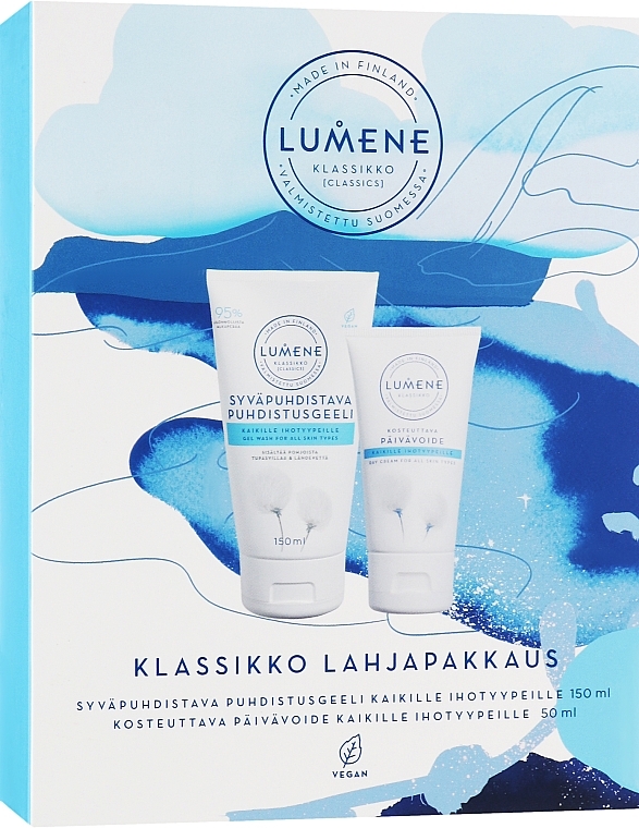 Zestaw podarunkowy - Lumene Klassikko Gift Box (f/gel 150 ml + f/cr 50 ml) — Zdjęcie N1