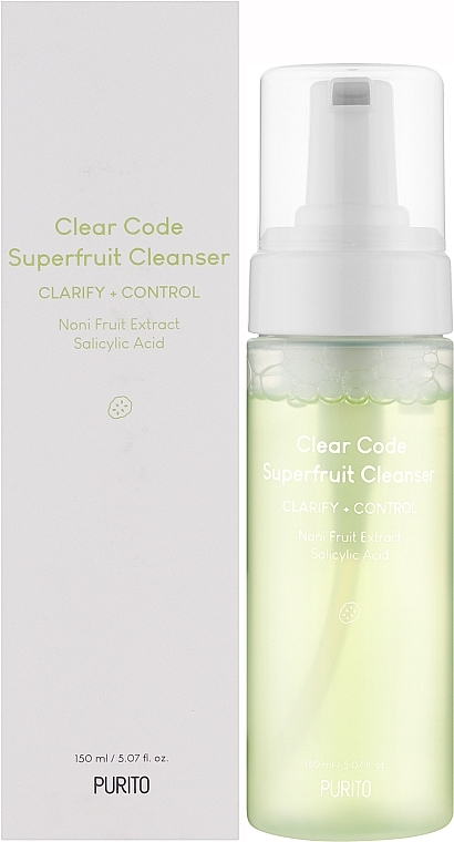 Pianka do głębokiego oczyszczania skóry - Purito Clear Code Superfruit Cleanser — Zdjęcie N2