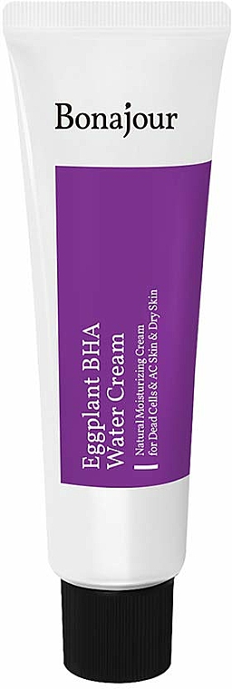 Odmładzający krem do twarzy z ekstraktem z bakłażana i kwasem BHA - Bonajour Eggplant BHA Water Cream — Zdjęcie N1