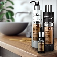 Odżywczy szampon do włosów Olej arganowy + koenzym Q10 - Pharma Group Laboratories Argan Oil + Coenzyme Q10 Shampoo — Zdjęcie N4